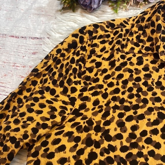 & Other Stories Leopard Print Button Down Shirt sz 4 - Picture 4 of 11
